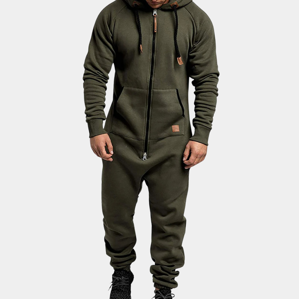 Warm Winter Jumpsuit for Men - Axel-Green-S-Nora Luxe