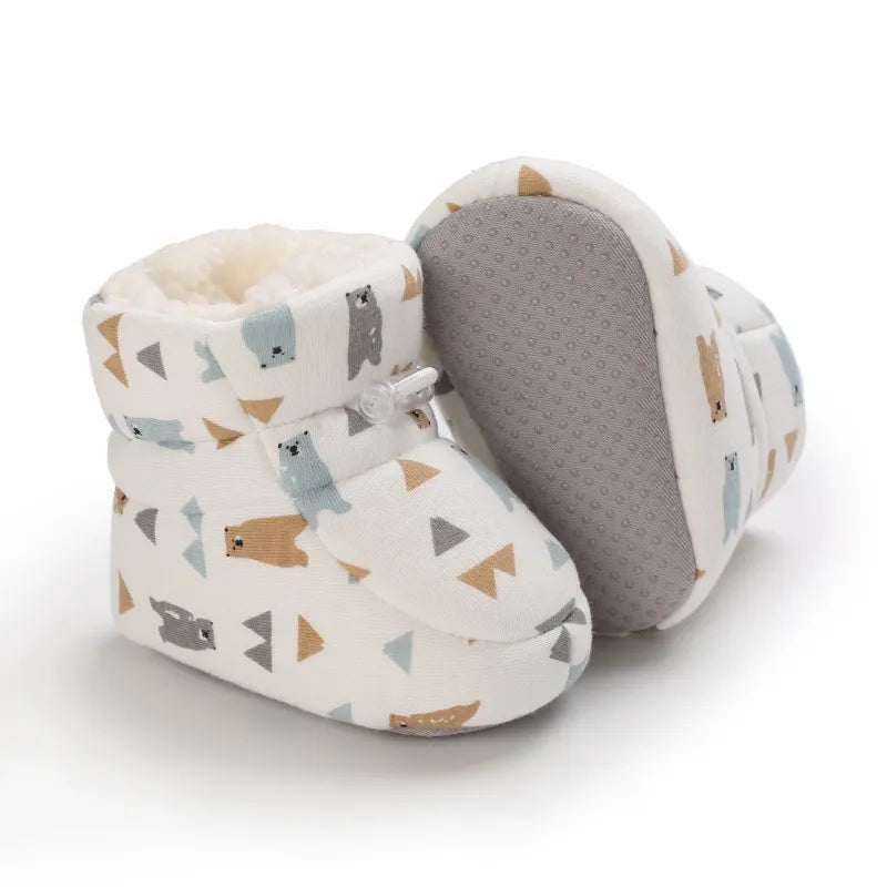 Warm Winter Shoes for Babies - SnugToes-Bears-M (0-6 months)-Nora Luxe