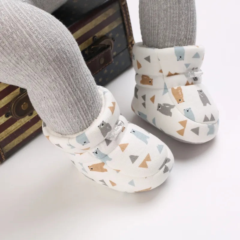 Warm Winter Shoes for Babies - SnugToes-Bears-M (0-6 months)-Nora Luxe