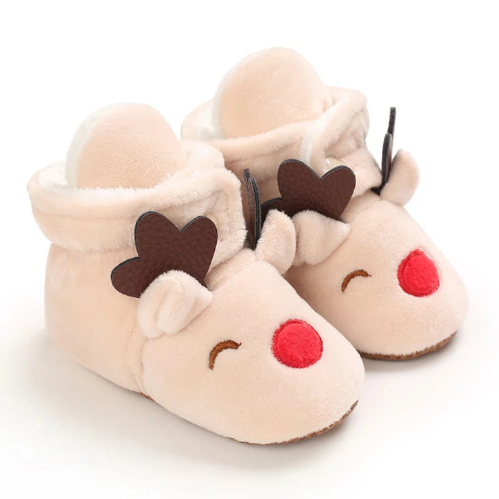 Warm Winter Shoes for Babies - SnugToes-Reindeer-M (0-6 months)-Nora Luxe