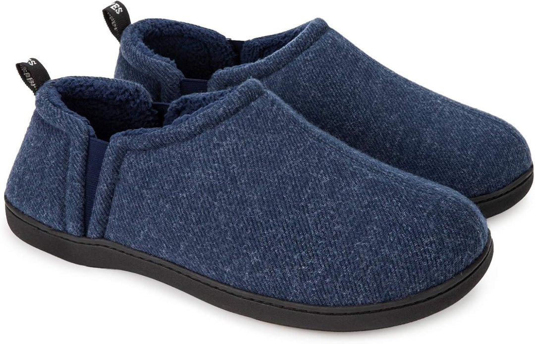 Warm Winter Slippers for Men - Noah-Blue-7.0-8.0-Nora Luxe