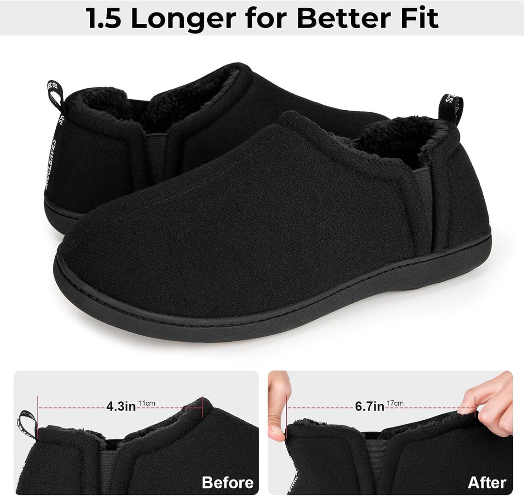 Warm Winter Slippers for Men - Noah-Brown-7.0-8.0-Nora Luxe