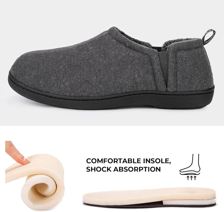 Warm Winter Slippers for Men - Noah-Brown-7.0-8.0-Nora Luxe