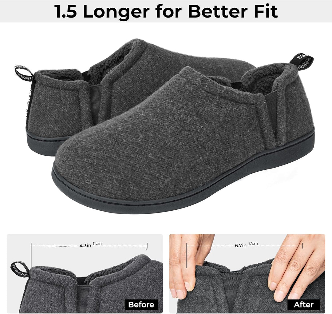 Warm Winter Slippers for Men - Noah-Brown-7.0-8.0-Nora Luxe