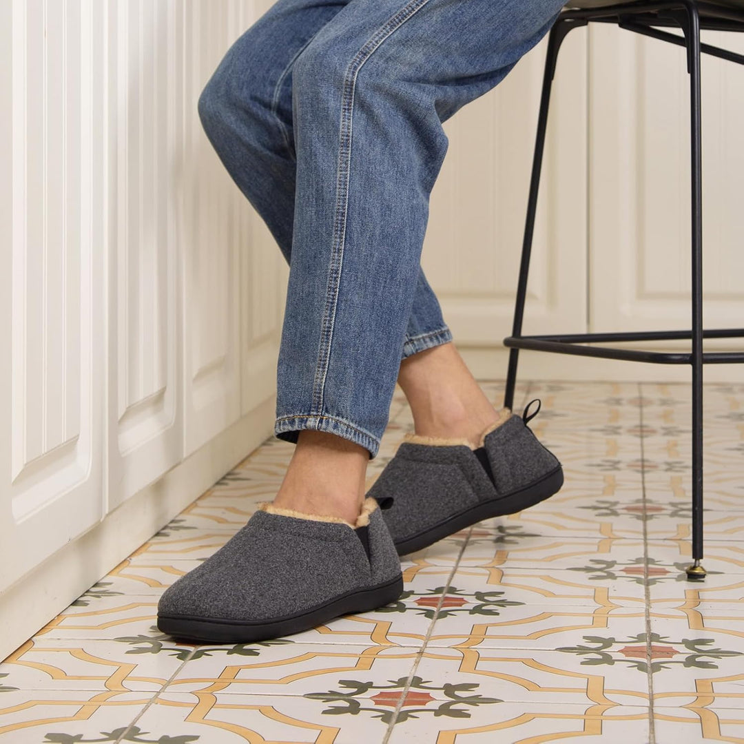 Warm Winter Slippers for Men - Noah-Brown-7.0-8.0-Nora Luxe