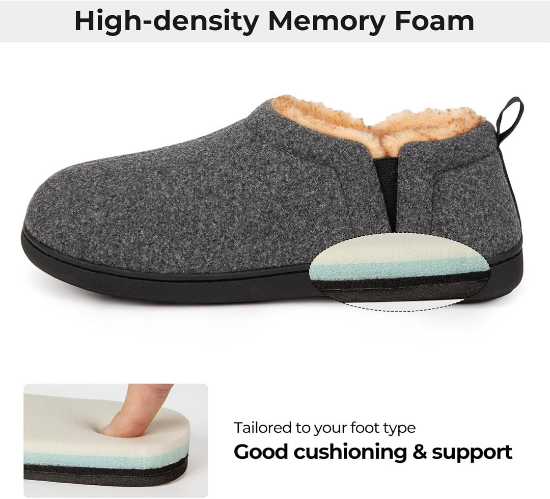 Warm Winter Slippers for Men - Noah-Brown-7.0-8.0-Nora Luxe