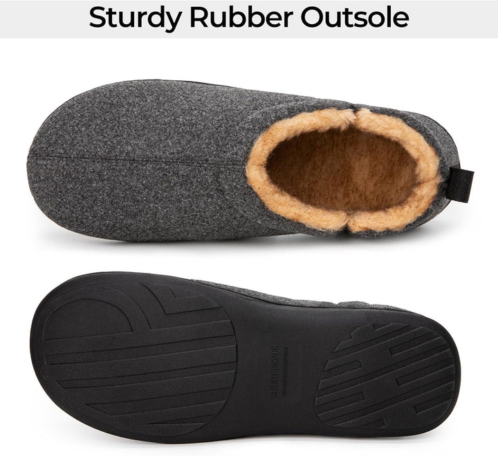 Warm Winter Slippers for Men - Noah-Brown-7.0-8.0-Nora Luxe