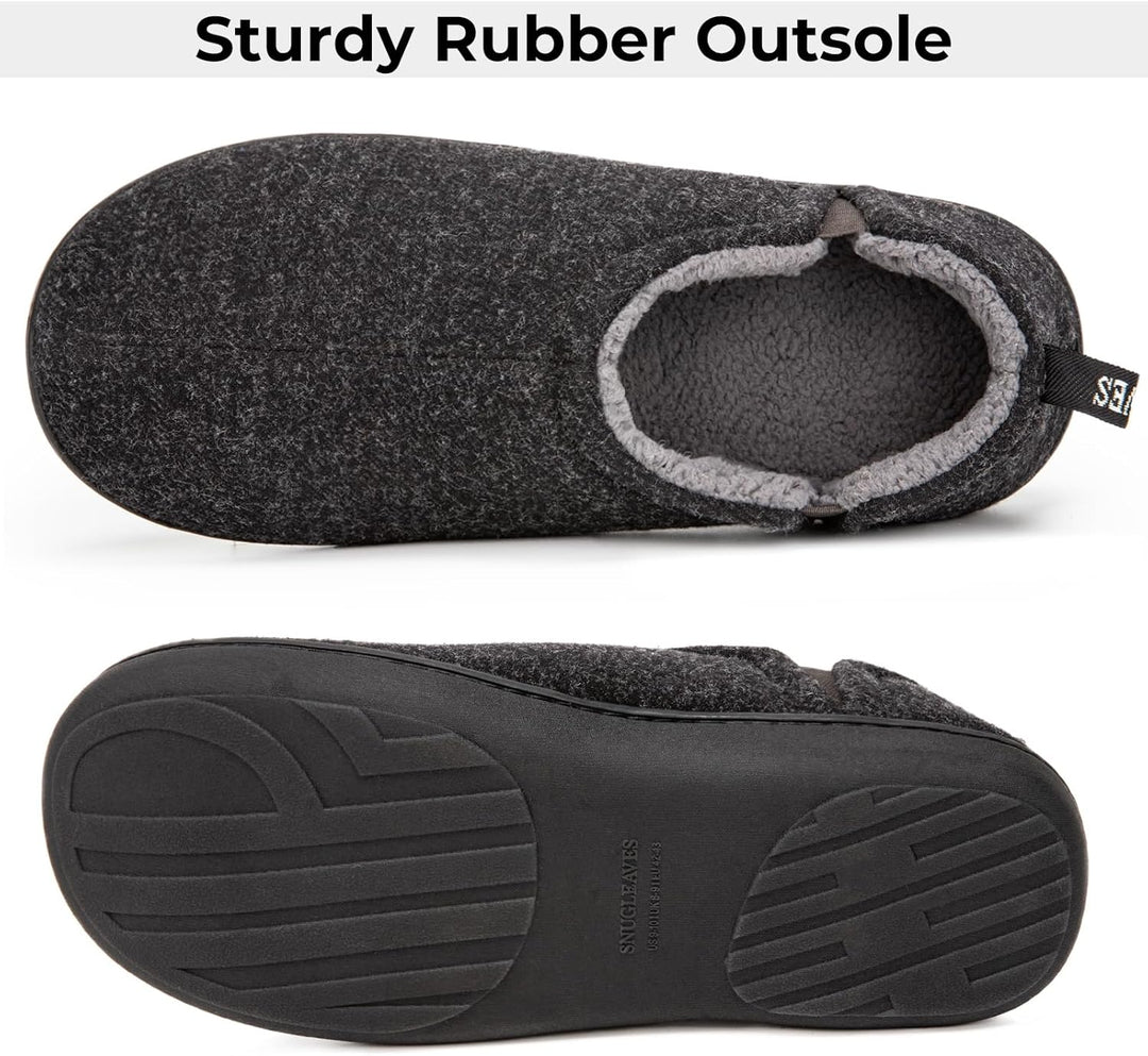 Warm Winter Slippers for Men - Noah-Brown-7.0-8.0-Nora Luxe