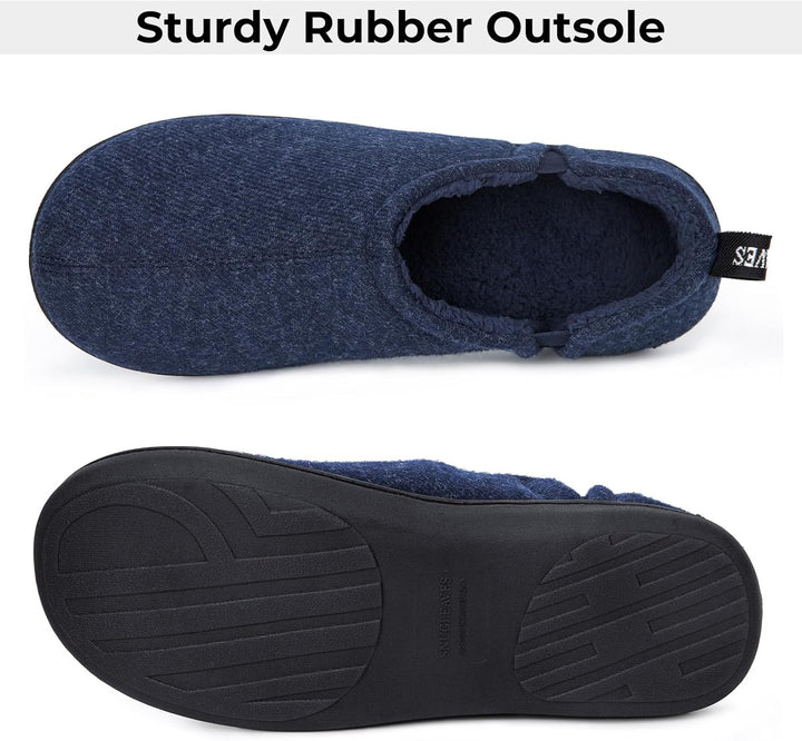 Warm Winter Slippers for Men - Noah-Brown-7.0-8.0-Nora Luxe