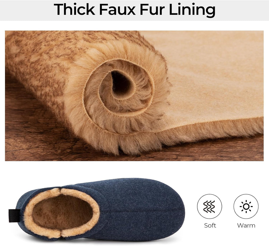 Warm Winter Slippers for Men - Noah-Brown-7.0-8.0-Nora Luxe
