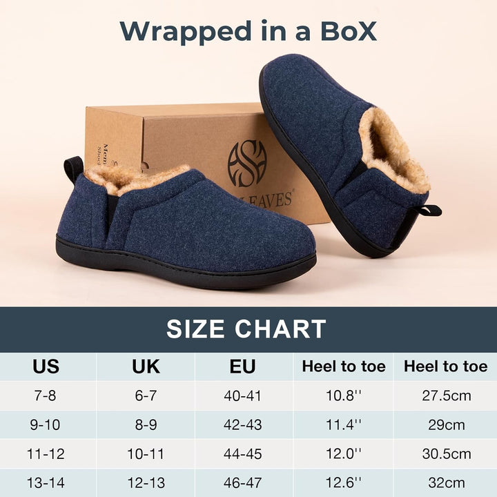 Warm Winter Slippers for Men - Noah-Brown-7.0-8.0-Nora Luxe