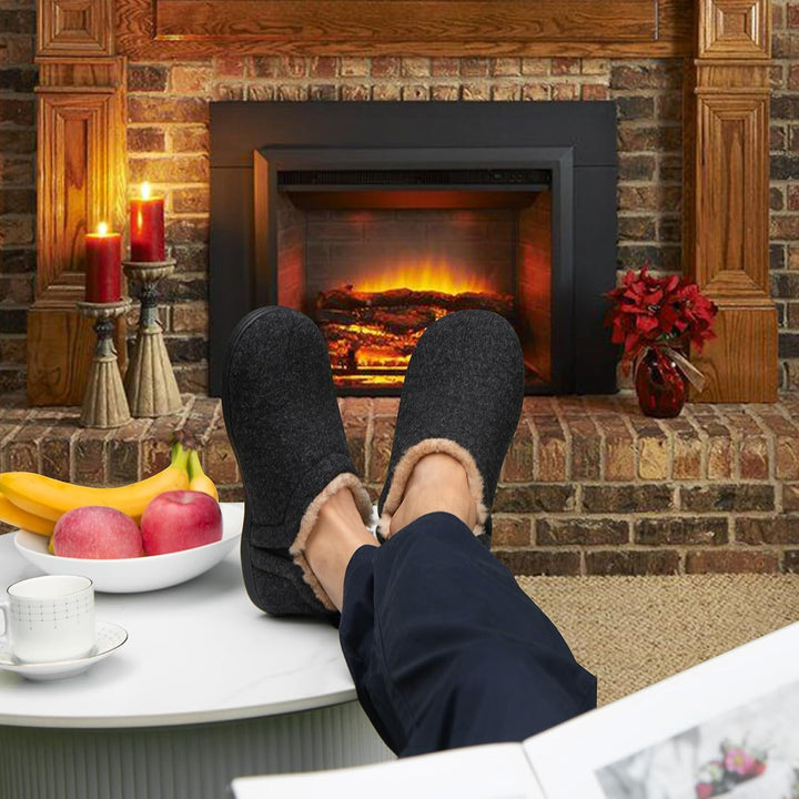 Warm Winter Slippers for Men - Noah-Brown-7.0-8.0-Nora Luxe