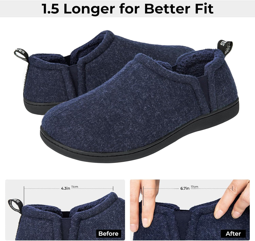 Warm Winter Slippers for Men - Noah-Brown-7.0-8.0-Nora Luxe