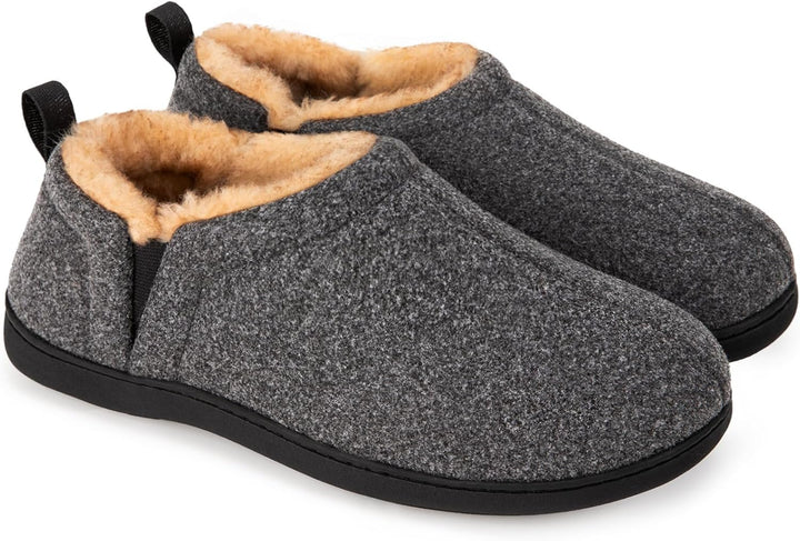 Warm Winter Slippers for Men - Noah-Dusty Gray-7.0-8.0-Nora Luxe
