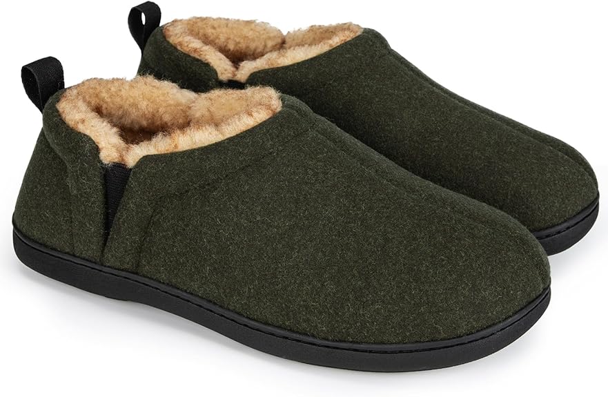 Warm Winter Slippers for Men - Noah-Green-7.0-8.0-Nora Luxe