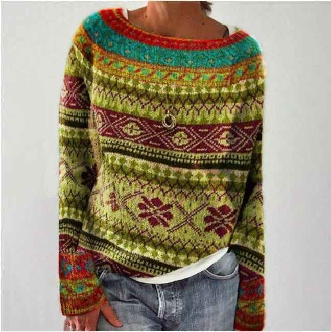 Warm Women's Sweater with Stylish Details - Nova-Diamond-S-Nora Luxe