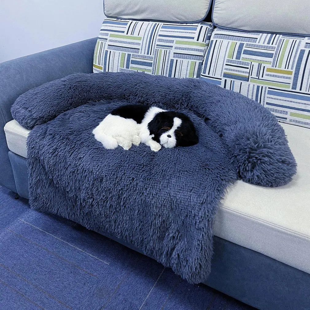 Washable Pet Sofa Blanket - PlushNest-Dark Blue-S (70 x 70)-Nora Luxe