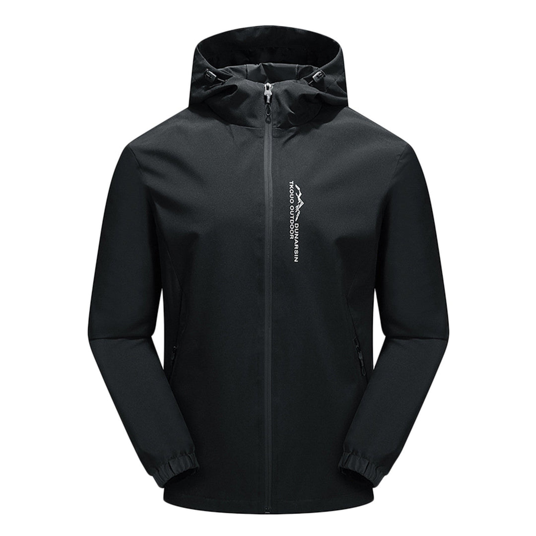 Water- and windproof outdoor jacket with hood - EcoShield-Black-XS-Nora Luxe