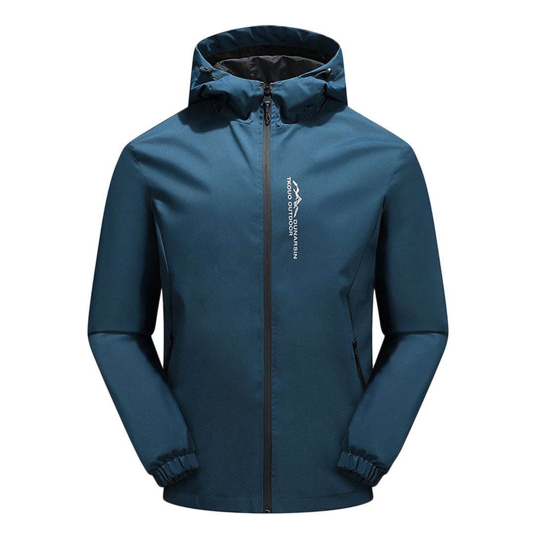 Water- and windproof outdoor jacket with hood - EcoShield-Blue-XS-Nora Luxe