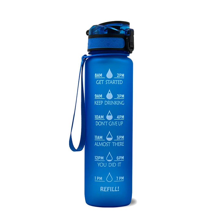 Water bottle with Timeline - HydraHero-Blue-Nora Luxe