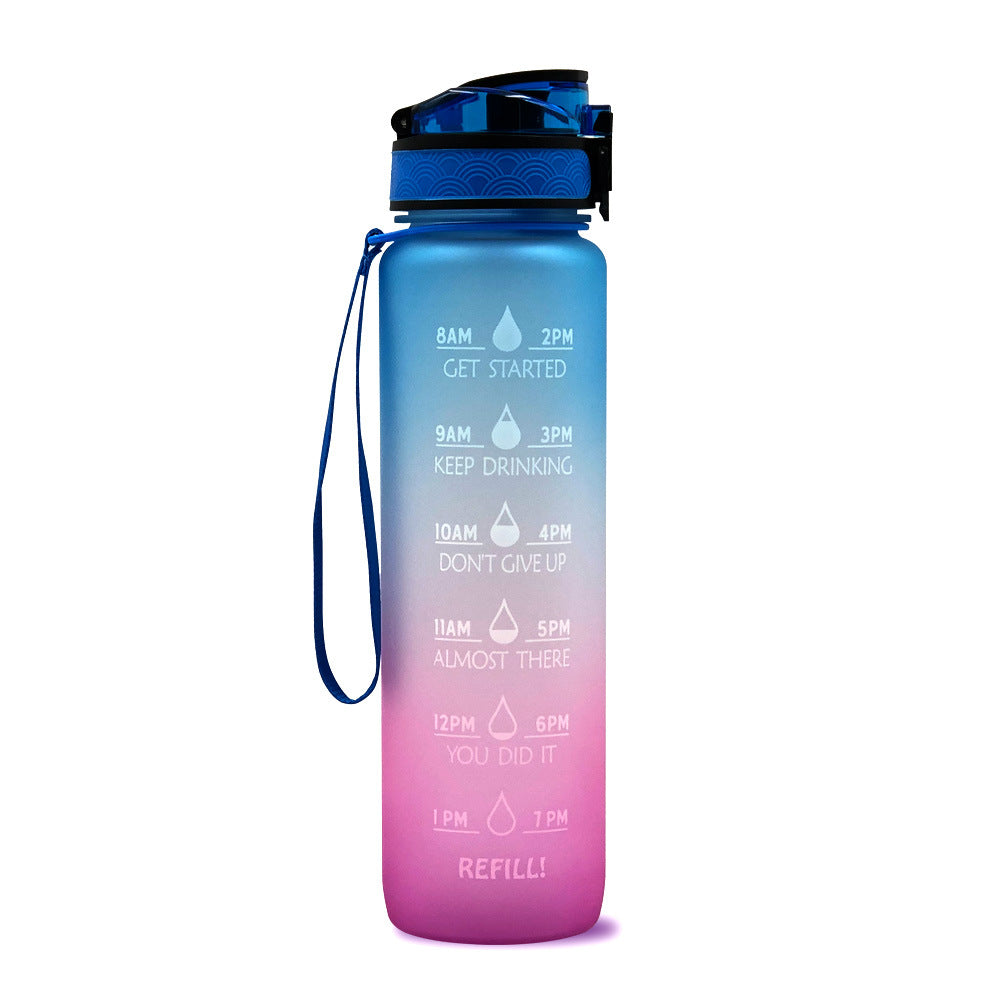 Water bottle with Timeline - HydraHero-Purple/Blue-Nora Luxe