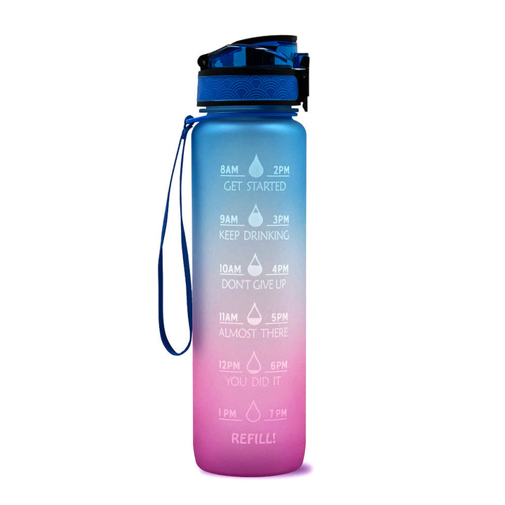 Water bottle with Timeline - HydraHero-Purple/Blue-Nora Luxe