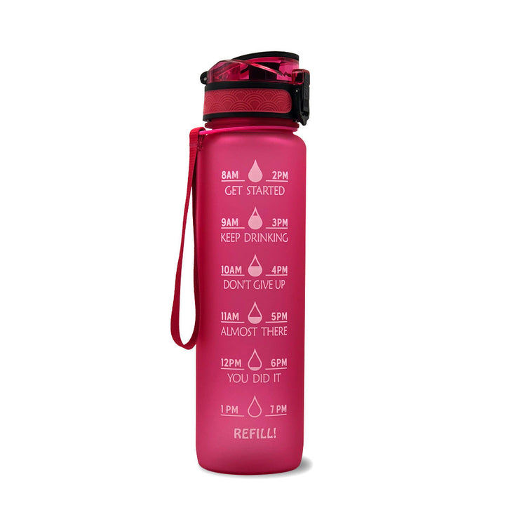 Water bottle with Timeline - HydraHero-Red-Nora Luxe