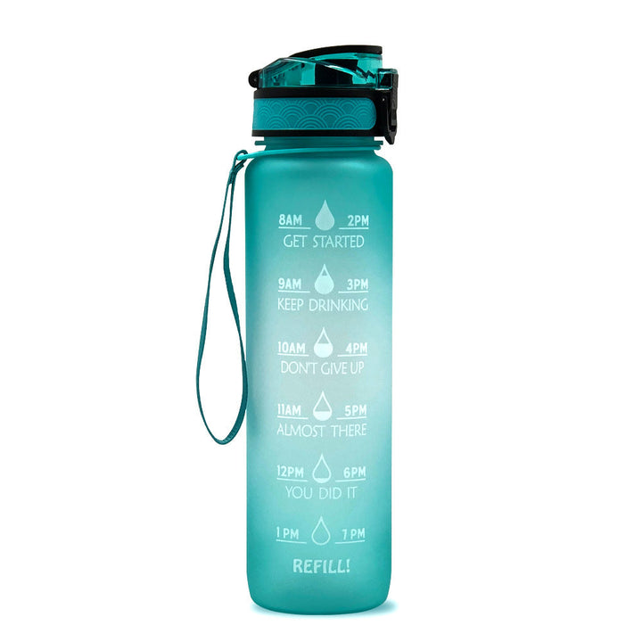 Water bottle with Timeline - HydraHero-Turquoise-Nora Luxe