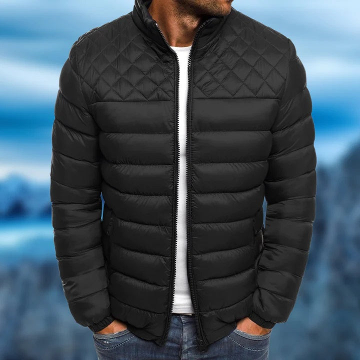Water-repellent and Windproof Padded Men's Jacket - Logan-Black-S-Nora Luxe