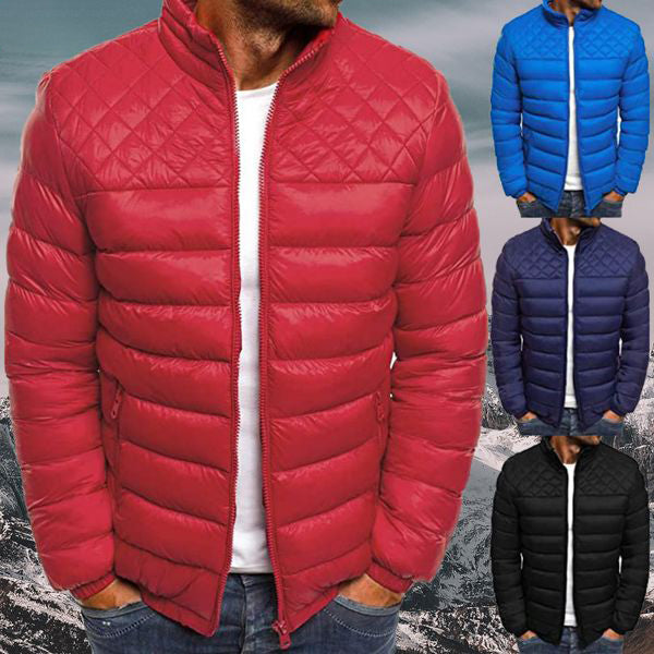 Water-repellent and Windproof Padded Men's Jacket - Logan-Dark blue-S-Nora Luxe