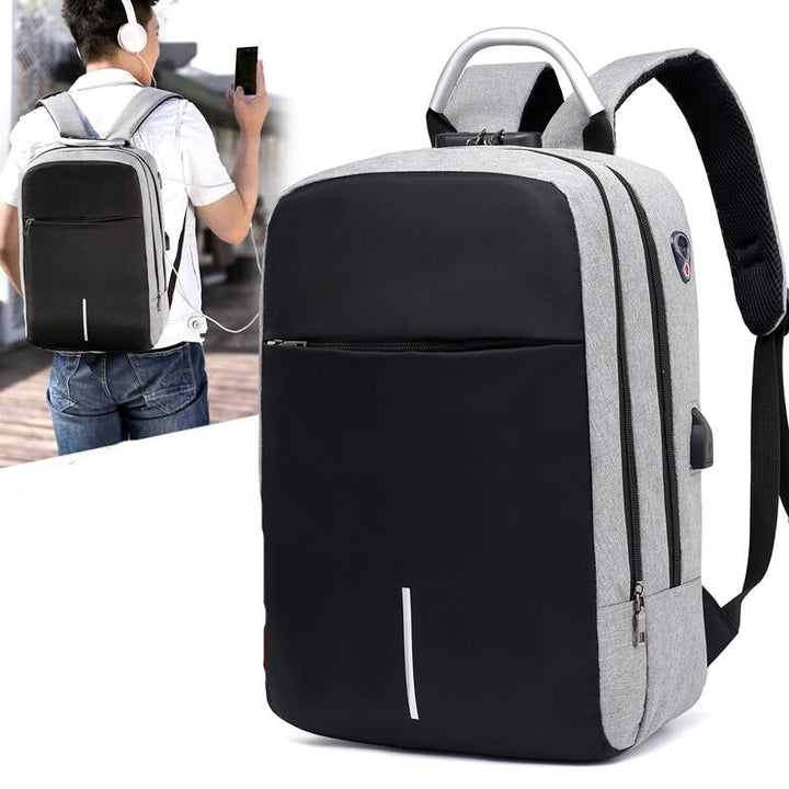 Water-Resistant Anti-Theft Backpack with USB Charging Port – SafeCarry