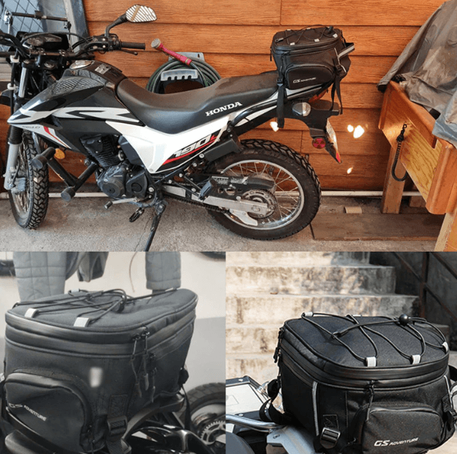 Water-Resistant Motorcycle Gear Bag with Multiple Compartments