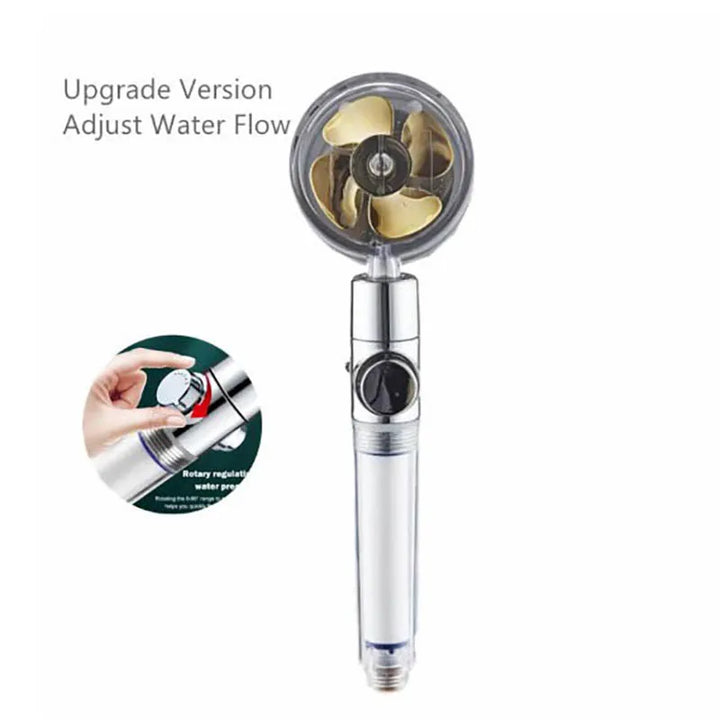 Water-saving Shower Head with 360° Rotation - AquaTurbo-Transparent-Nora Luxe