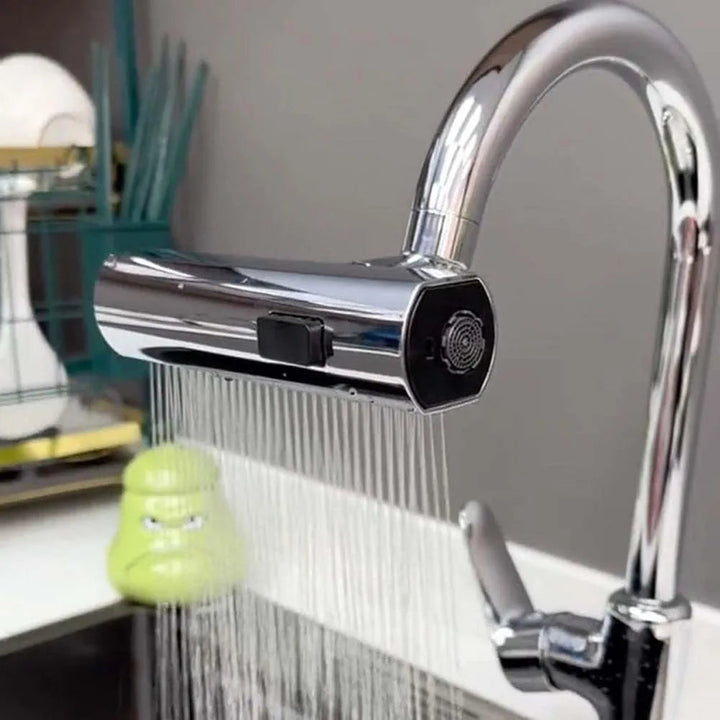 Water-saving Tap Extension - AquaPower-Silver-Nora Luxe