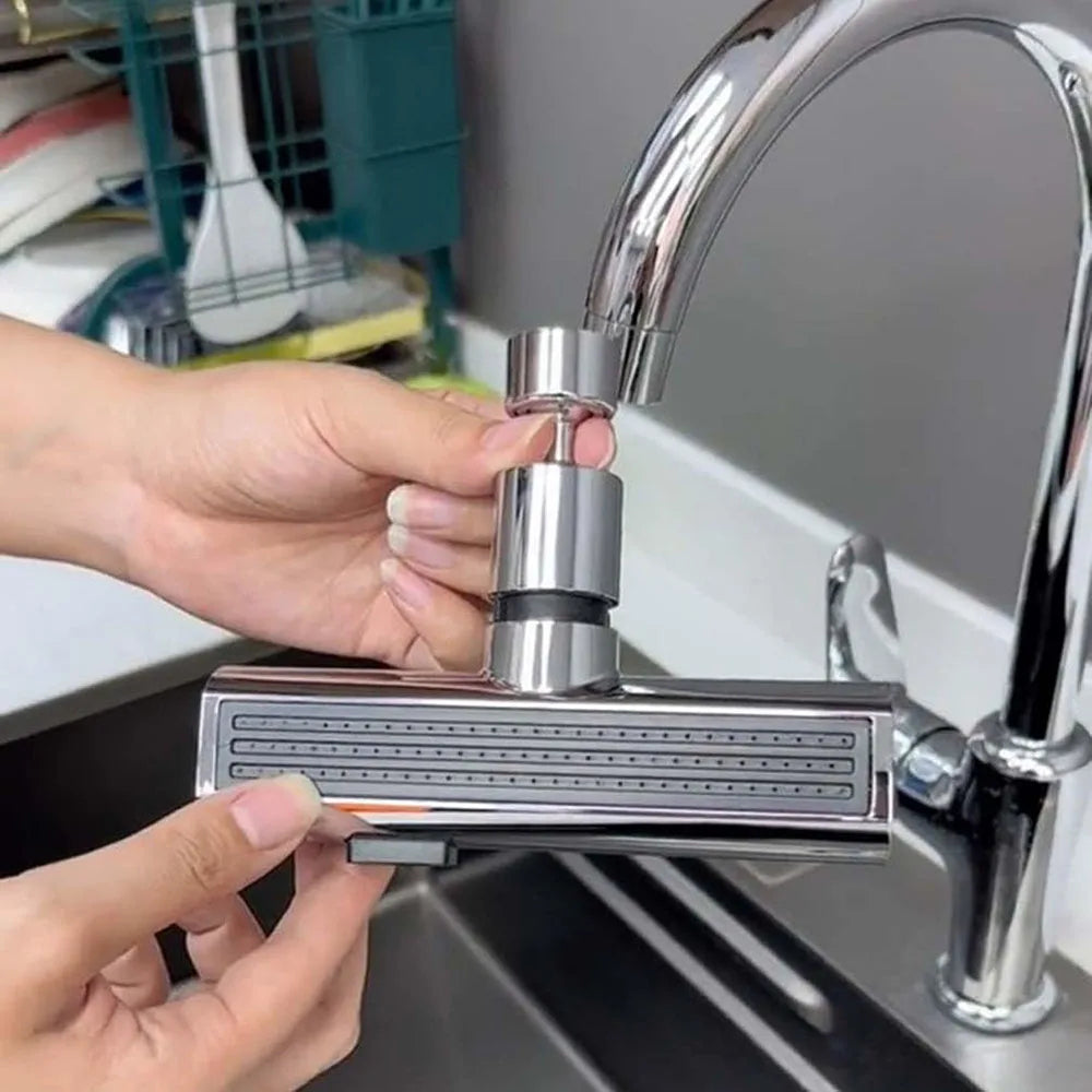 Water-saving Tap Extension - AquaPower-Silver-Nora Luxe