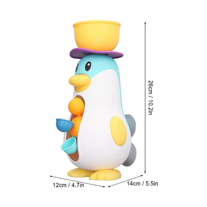 Water Wheel Bath Toy - Splash Penguin-Nora Luxe