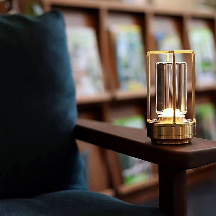 Waterproof and Portable Crystal Table Lamp - AuroraGlow-Gold-3 Colors - Touch Control-Nora Luxe