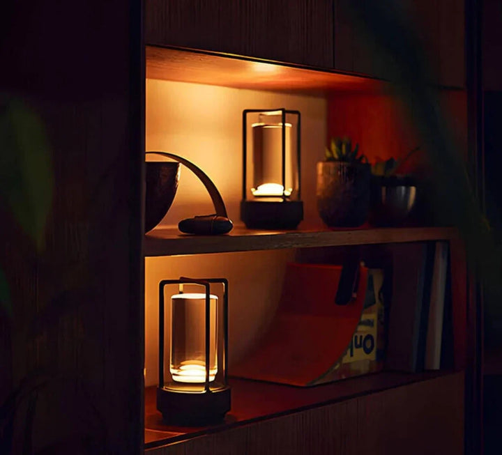 Waterproof and Portable Crystal Table Lamp - AuroraGlow-Gold-3 Colors - Touch Control-Nora Luxe