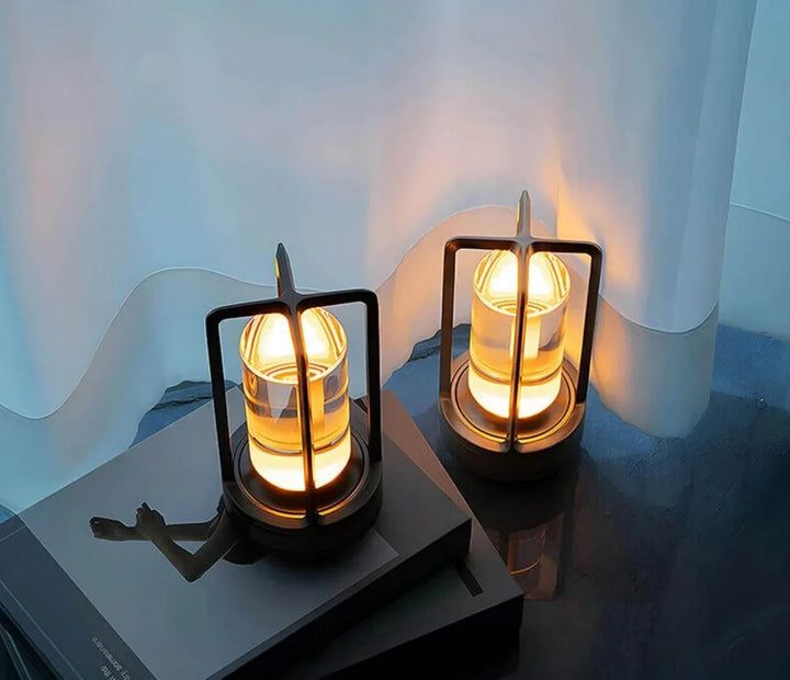 Waterproof and Portable Crystal Table Lamp - AuroraGlow-Gold-3 Colors - Touch Control-Nora Luxe