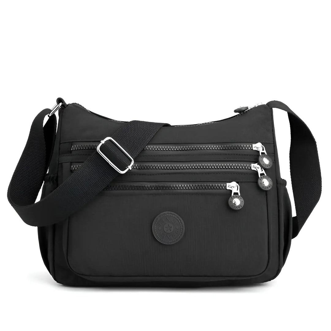 Waterproof and Spacious Women's Shoulder Bag - Maya-Black-Nora Luxe