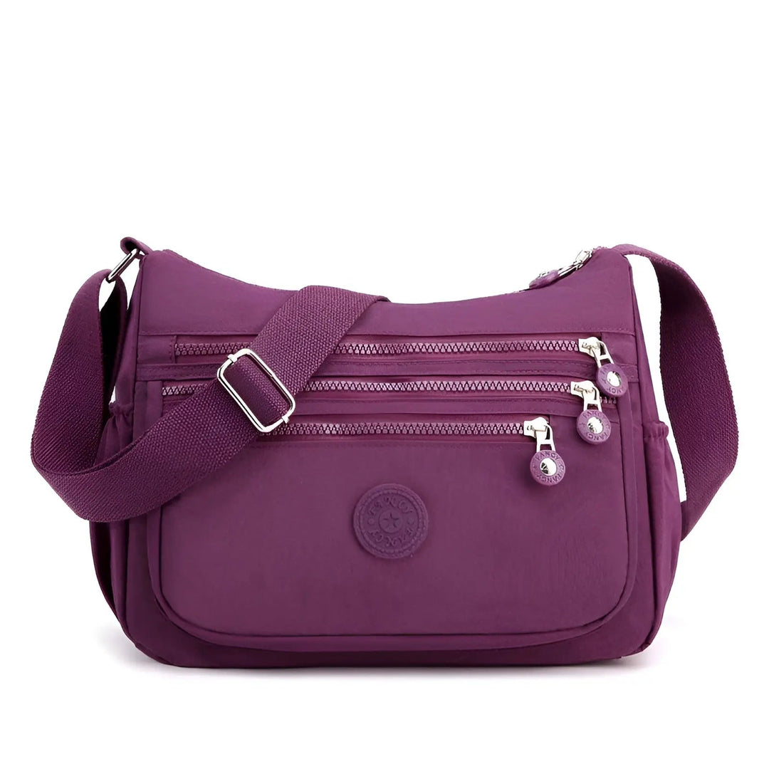 Waterproof and Spacious Women's Shoulder Bag - Maya-Purple-Nora Luxe