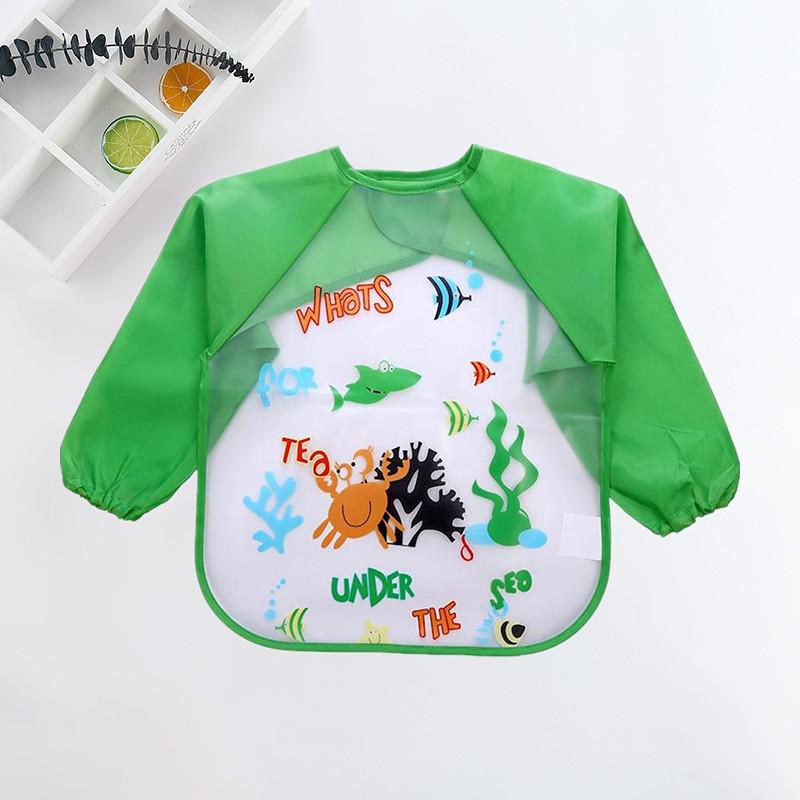 Waterproof Baby Bib with Sleeves-A-0-3 years old-Nora Luxe