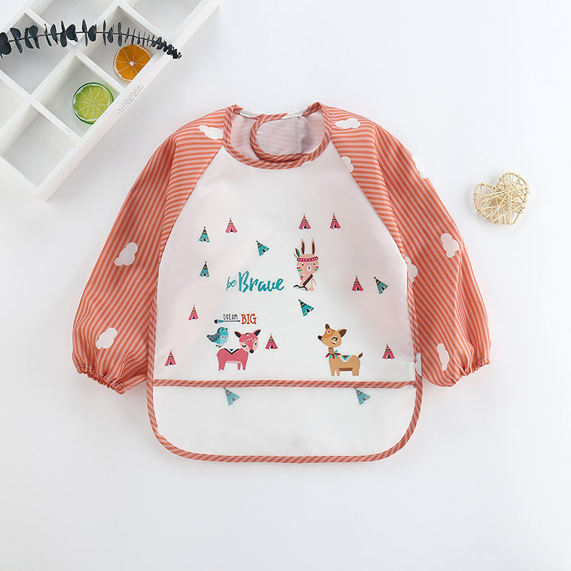 Waterproof Baby Bib with Sleeves-C-0-3 years old-Nora Luxe