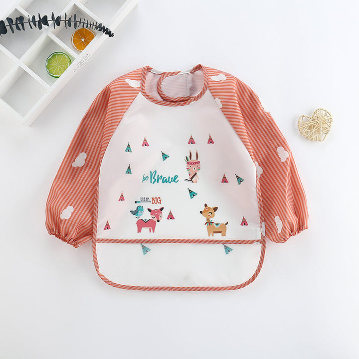 Waterproof Baby Bib with Sleeves-C-0-3 years old-Nora Luxe