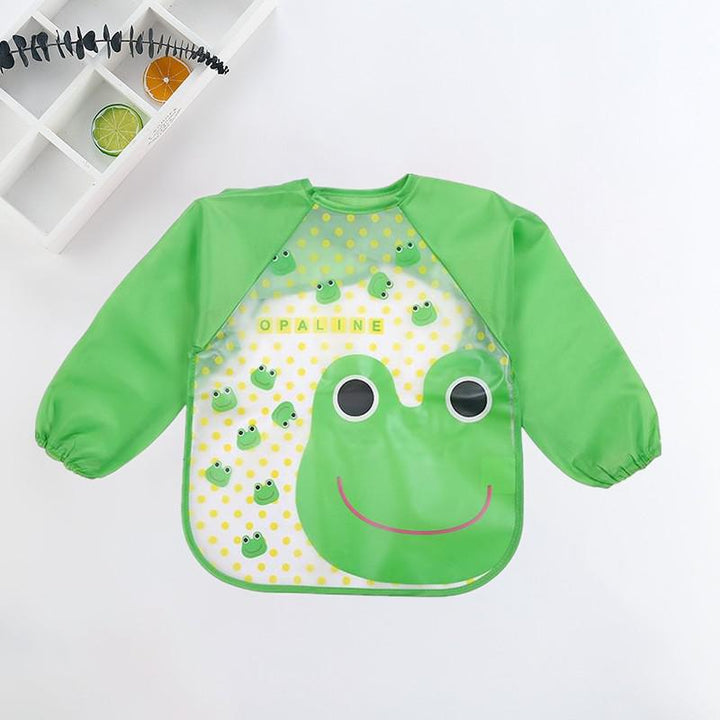 Waterproof Baby Bib with Sleeves-D-0-3 years old-Nora Luxe