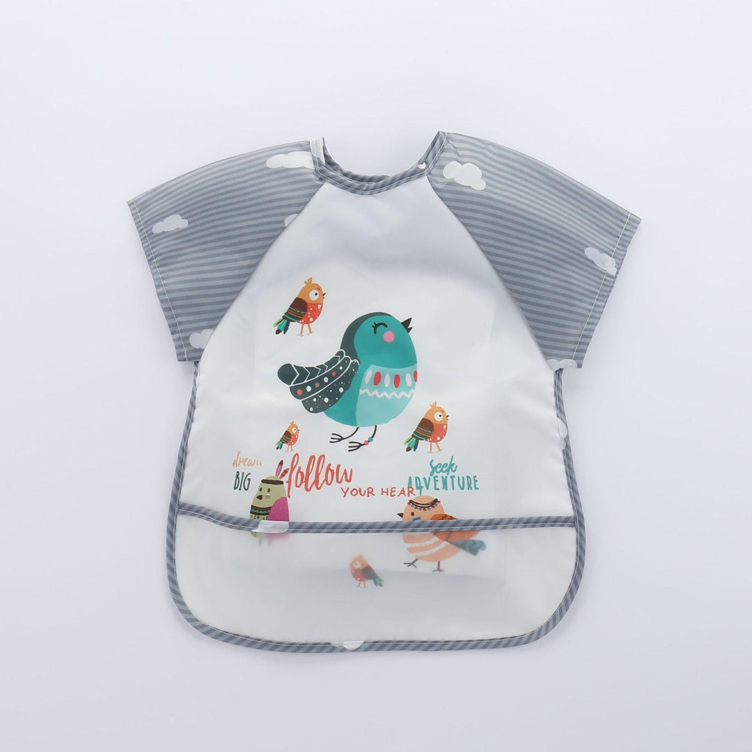 Waterproof Baby Bib with Sleeves-E-0-3 years old-Nora Luxe