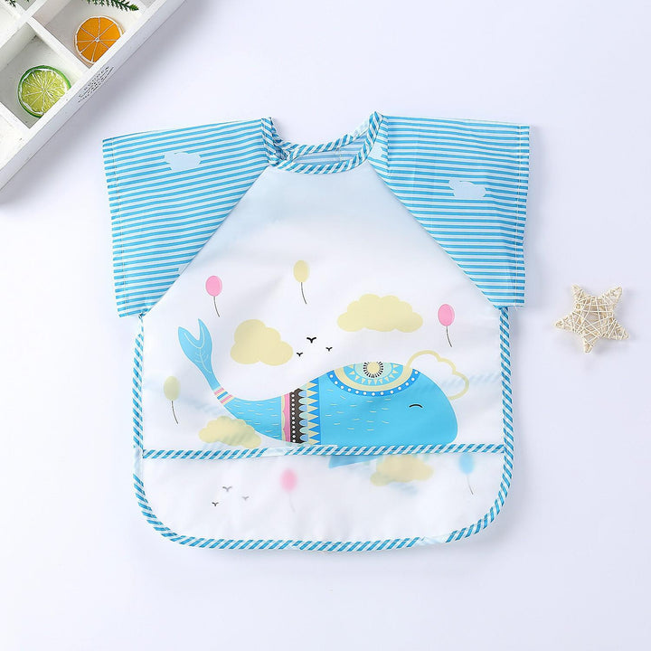 Waterproof Baby Bib with Sleeves-F-0-3 years old-Nora Luxe