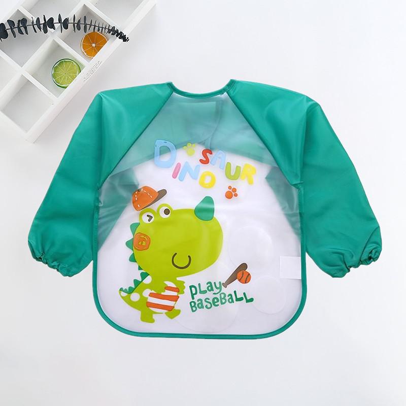 Waterproof Baby Bib with Sleeves-H-0-3 years old-Nora Luxe
