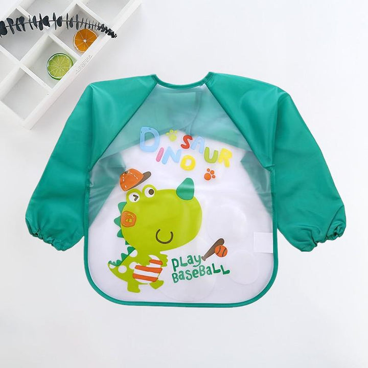 Waterproof Baby Bib with Sleeves-H-0-3 years old-Nora Luxe