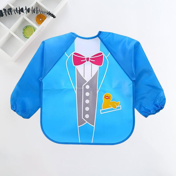 Waterproof Baby Bib with Sleeves-I-0-3 years old-Nora Luxe